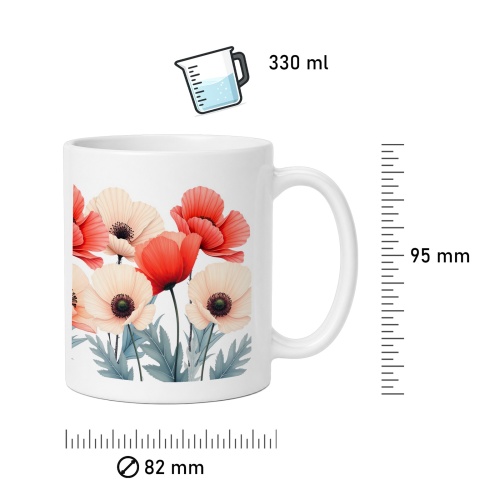 Tasse »Floral Rot«