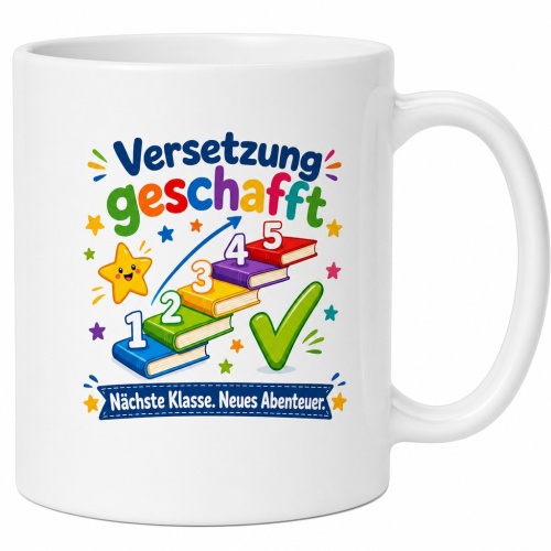Tasse »Versetzung geschafft – Nächste...