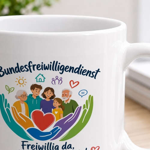 Tasse »Bundesfreiwilligendienst – Freiwillig da, wo Hilfe gebraucht wird«