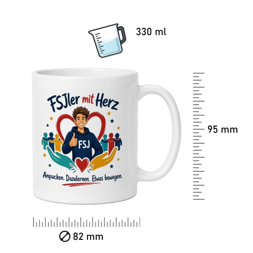 Tasse »FSJler mit Herz«