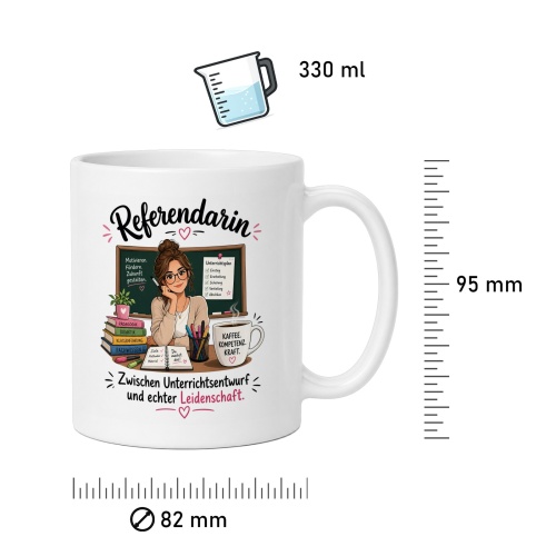 Tasse »Referendarin – Zwischen Unterrichtsentwurf und echter Leidenschaft«