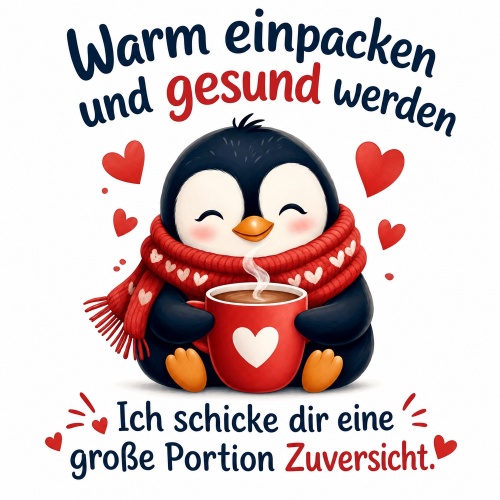 Tasse »Warm einpacken und gesund werden«