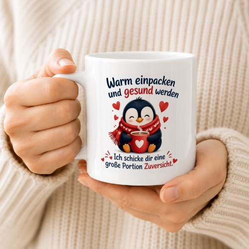 Tasse »Warm einpacken und gesund werden«