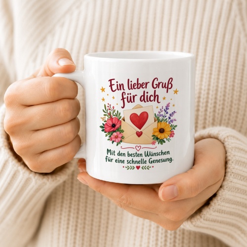 Tasse »Ein lieber Gruß für dich – Genesung«