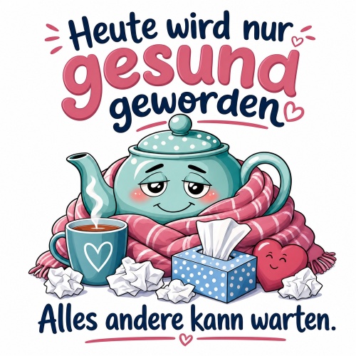Tasse »Heute wird nur gesund geworden«
