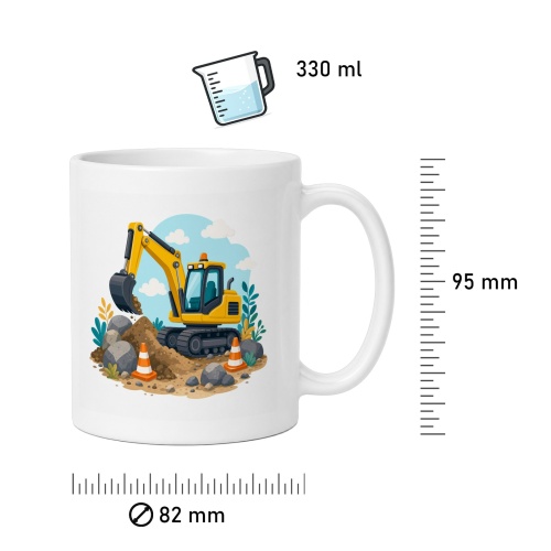 Tasse »Bagger-Motiv für Kinder«