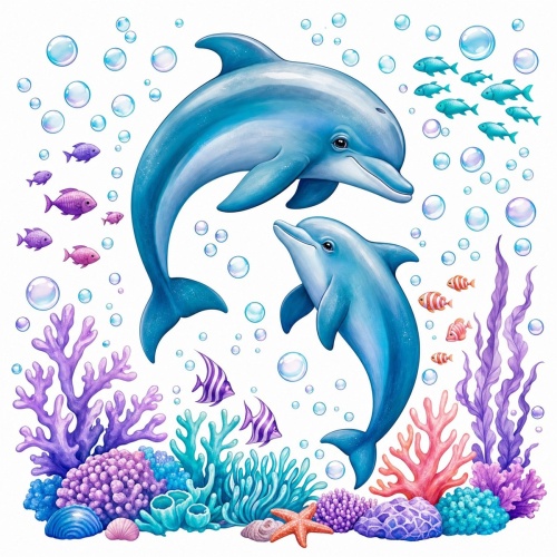Tasse »Delfin & Korallenriff«