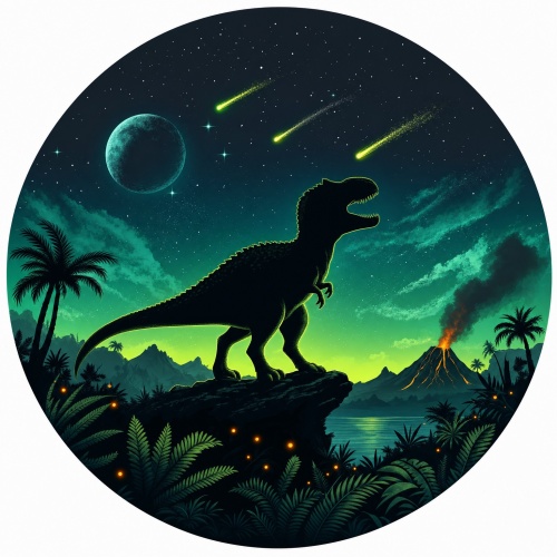 Tasse »Dinosaurier bei Meteoritennacht«