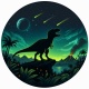 Tasse »Dinosaurier bei Meteoritennacht«