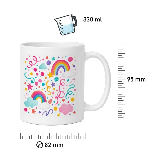Tasse »Regenbogen & Konfetti«