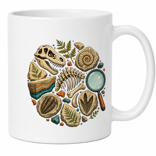 Tasse »Fossilien & Dinosaurier-Motiv«