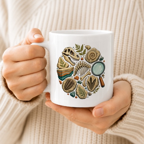 Tasse »Fossilien & Dinosaurier-Motiv«