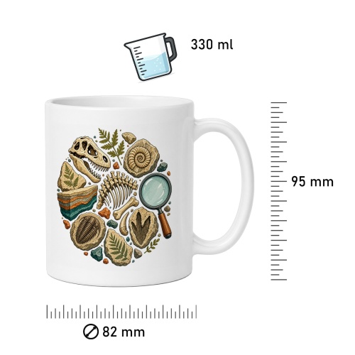 Tasse »Fossilien & Dinosaurier-Motiv«