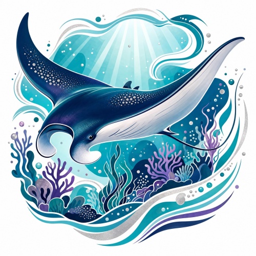 Tasse »Mantarochen & Korallenriff«