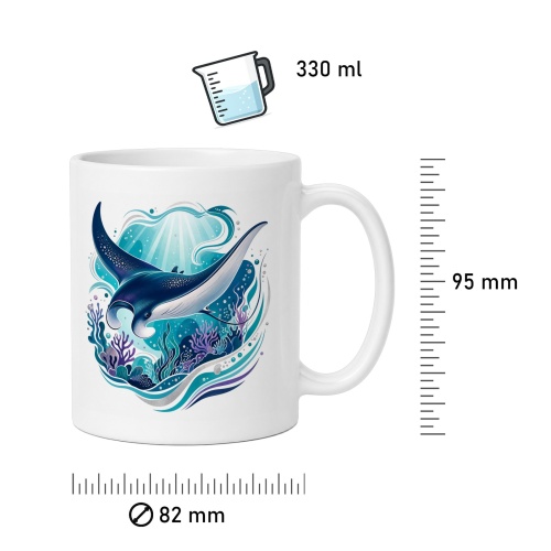 Tasse »Mantarochen & Korallenriff«