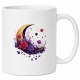 Tasse »Blumenmond & Galaxie-Fantasie«