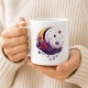 Tasse »Blumenmond & Galaxie-Fantasie«