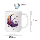 Tasse »Blumenmond & Galaxie-Fantasie«