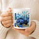 Tasse »Polizeiauto in der Stadt«