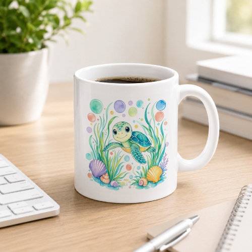 Tasse »Süße Meeresschildkröte im...
