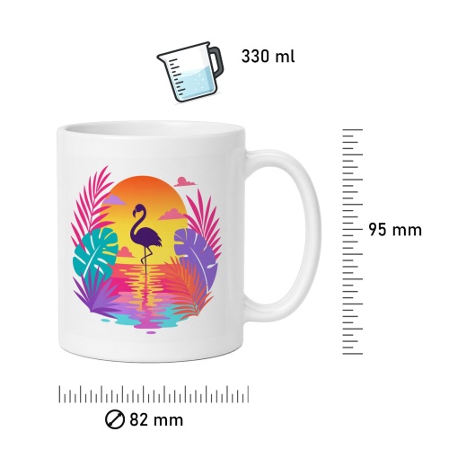 Tasse »Flamingo im Sonnenuntergang«