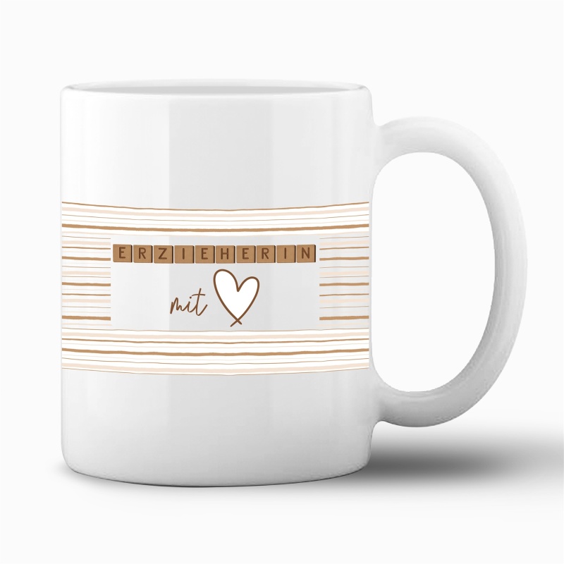 Tasse "Erzieherin mit Herz"