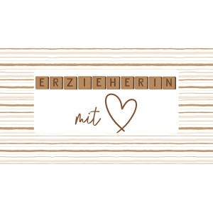 Tasse "Erzieherin mit Herz"