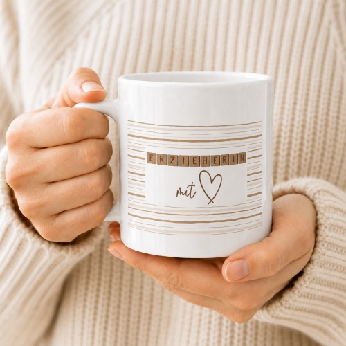 Tasse »Erzieherin mit Herz«