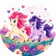 Tasse »Bunte Ponys & Herzchenwiese«
