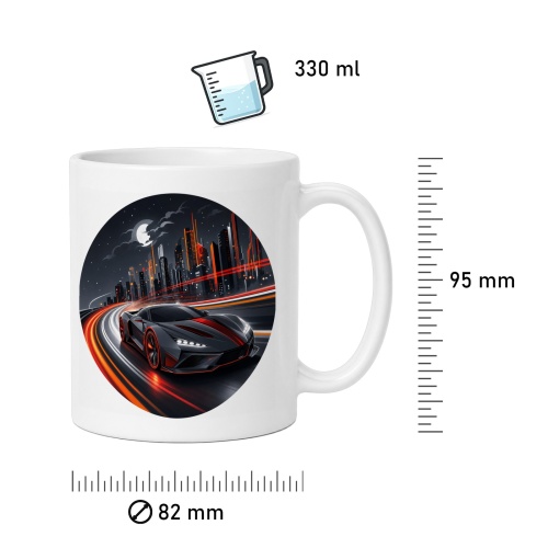 Tasse »Sportwagen Nacht Skyline«