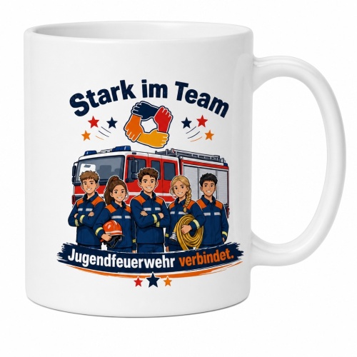 Tasse »Stark im Team – Jugendfeuerwehr...