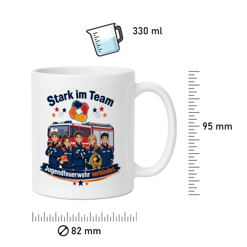Tasse »Stark im Team – Jugendfeuerwehr verbindet«