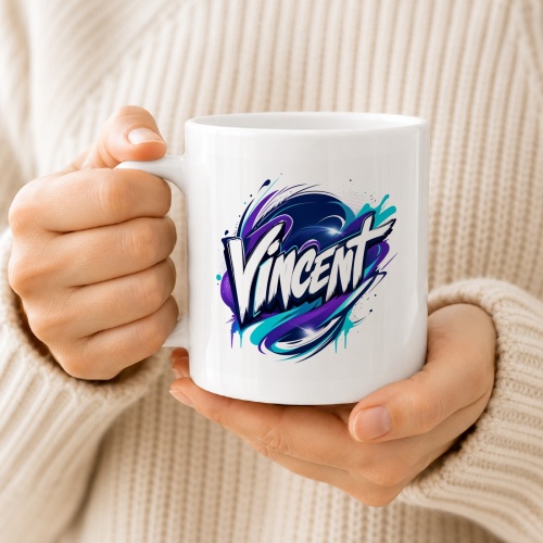 Tasse »Vincent« Graffiti-Design