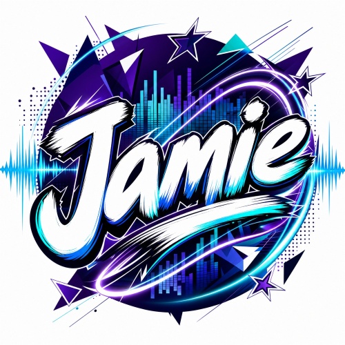 Tasse »Jamie – Name im Neon-Design«