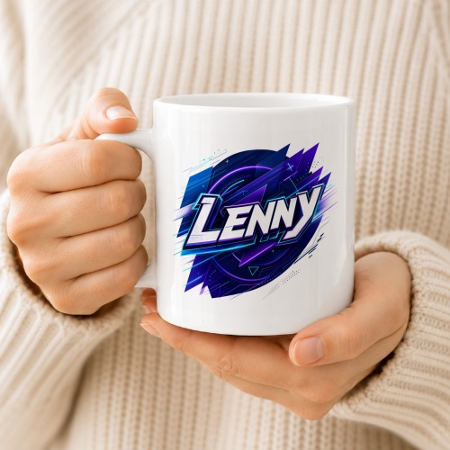 Tasse »Lenny – moderner Name im Grafikstil«