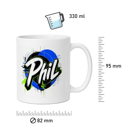 Tasse »Phil – cooler Name im Streetstyle«