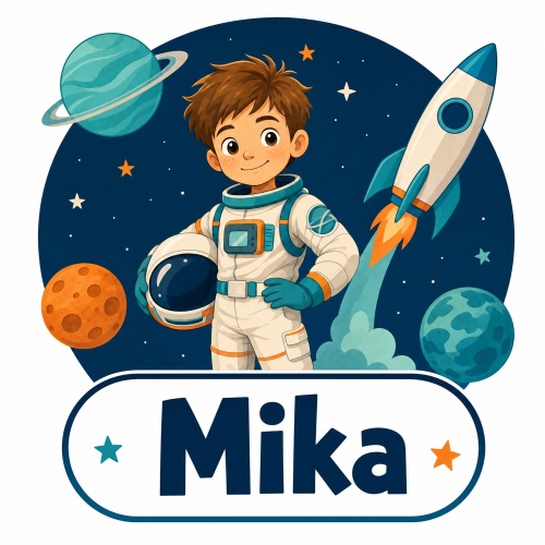 Tasse »Astronaut mit Name Mika«