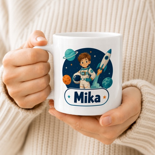 Tasse »Astronaut mit Name Mika«