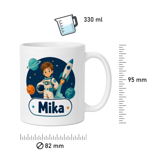Tasse »Astronaut mit Name Mika«