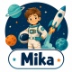 Tasse »Astronaut mit Name Mika«