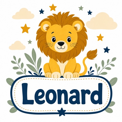 Tasse »Löwenmotiv mit Name Leonard«
