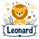 Tasse »Löwenmotiv mit Name Leonard«