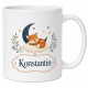 Tasse »Schlafender Fuchs & Name Konstantin«