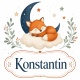 Tasse »Schlafender Fuchs & Name Konstantin«