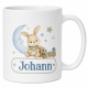 Tasse »Hase, Mond & Name Johann«