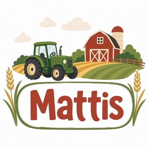 Tasse »Traktor mit Bauernhof und Name Mattis«