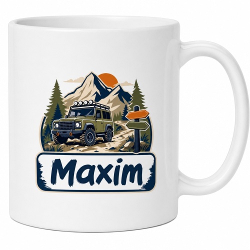 Tasse »Abenteuer Offroad mit Name Maxim«