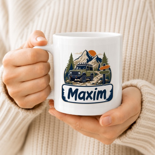 Tasse »Abenteuer Offroad mit Name Maxim«