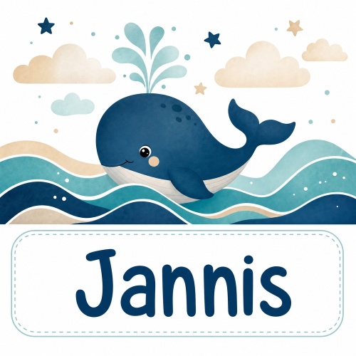 Tasse »Wal mit Name Jannis«