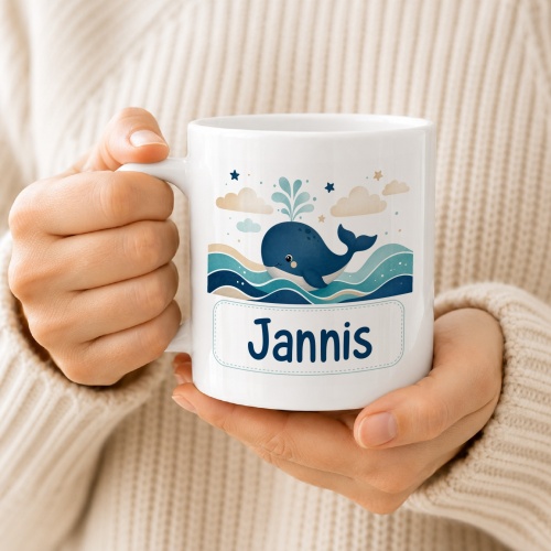 Tasse »Wal mit Name Jannis«
